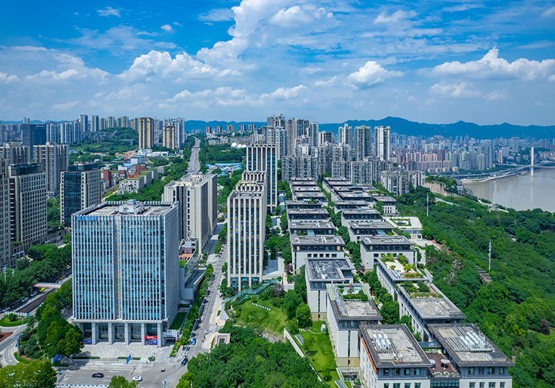 2023年8月4日，重慶，區(qū)塊鏈數(shù)字經(jīng)濟(jì)產(chǎn)業(yè)園。